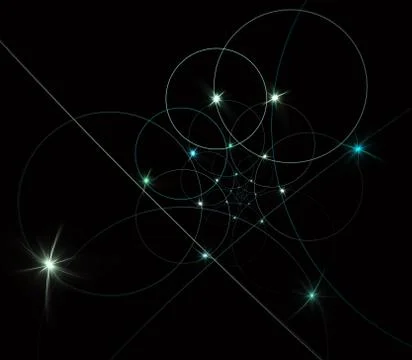 String theory. Physical processes and quantum entanglement Stock Illustration