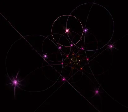 String theory. Physical processes and quantum entanglement Stock Illustration