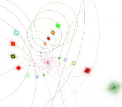 String theory. Physical processes and quantum entanglement Stockillustratie