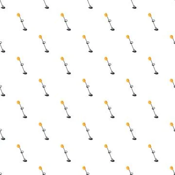 String trimmer seamless pattern for gardening background Illustrazione stock