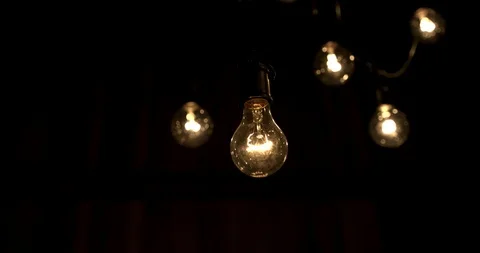 String of vintage lights Stock Footage 98366003