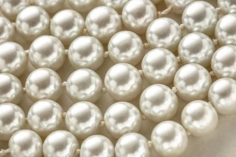 String of white pearl Stock Photos