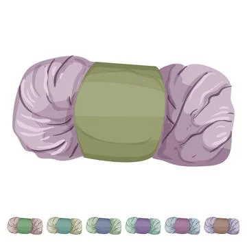 String yarn wool cartoon vector graphic Stock Illustration