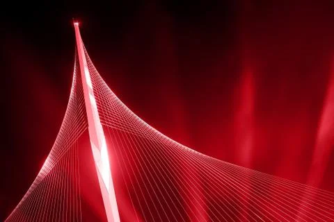 Stringed bridge is the harp of david in jerusalem. israel. Stock Photos