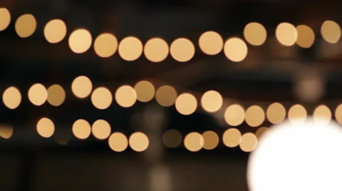 Stringed Lights Defocused Stock Footage 36824427