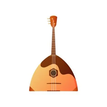 Stringed musical instruments, balalaika. Design layout for banners presentations Stock Illustration