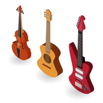 Stringed Musical Instruments. Stock Illustration