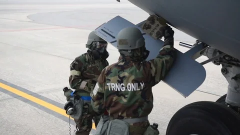 Stringer of Joint Base Charleston conduct a training exercise Bold Eagle - 2018 Stock Footage 95608109