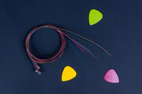 Strings for acoustic guitar Foto stock
