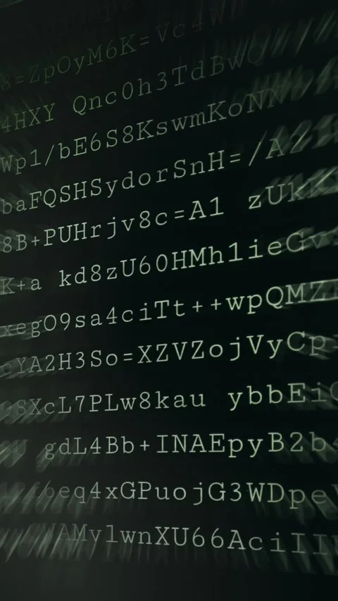 Strings of alphanumeric characters and symbols Vidéo 335873111