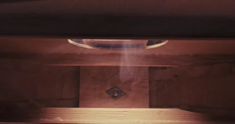 Strings and guitar from inside. Interior of acoustic guitar. Stock Footage 162545991