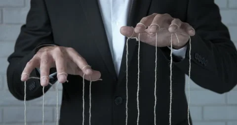 Strings attached fingers. Stock Footage 206178717