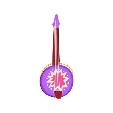 Strings banjo cartoon vector illustration 스톡 일러스트