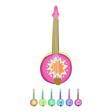 Strings banjo vector cartoon graphic 스톡 일러스트