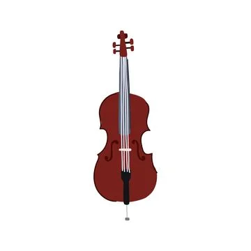 Strings cello cartoon vector illustration Stock Illustration