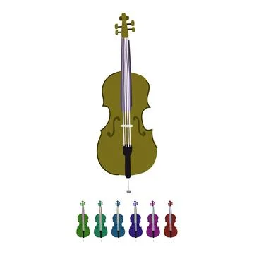 Strings cello vector cartoon graphic Ilustración de archivo