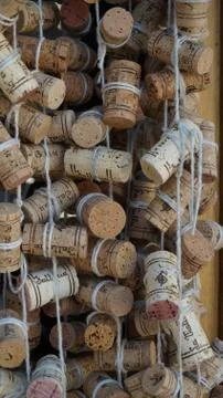 Strings of corks Stock Photos
