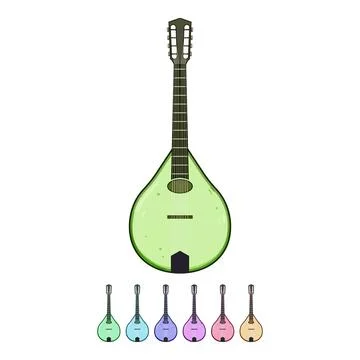 Strings mandolin cartoon vector graphic 스톡 일러스트