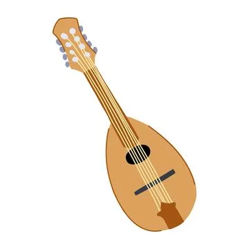 Strings mandolin cartoon vector illustration Stock Illustration