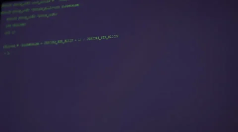 Strings of programming code appearing on dark screen, hacker working at night Stock Footage 67591105