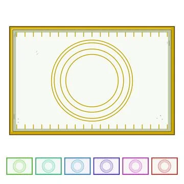Strings silicone baking mat cartoon vector graphic Stock Illustration