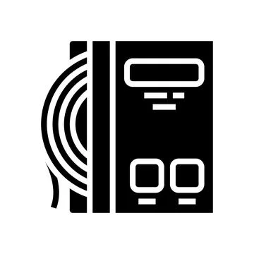 Strings tennis glyph icon vector illustration Illustrazione stock