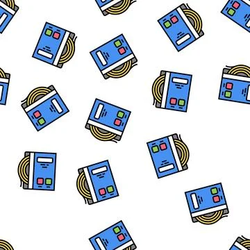 Strings tennis vector seamless pattern Stock Illustration