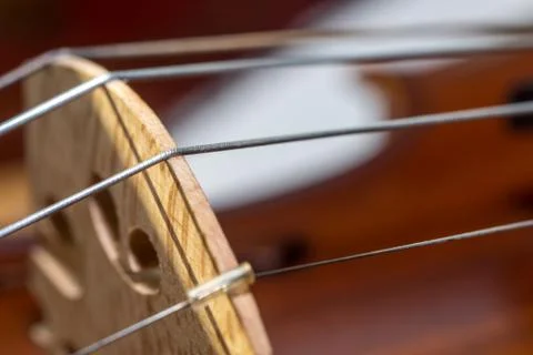 The Strings of a Violin Stock Photos