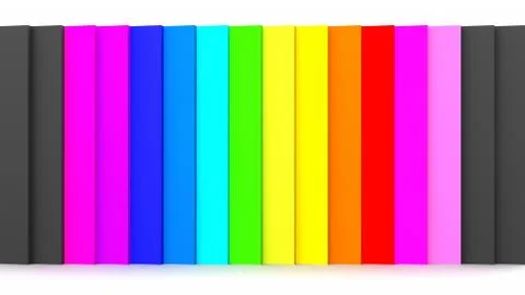 Strip bar colorful 3d rendering Stock Illustration