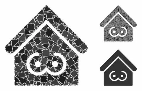 Strip bar Composition Icon of Tuberous Pieces Stock Illustration