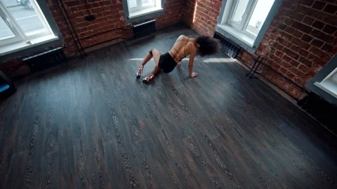 Strip dancing in the studio with dark fl... | Stock Video | Pond5