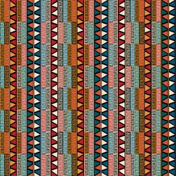 Strip ethnic seamless pattern Stock Illustration