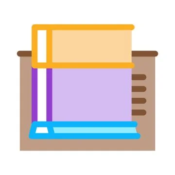 Strip foundation icon vector outline illustration Stock Illustration