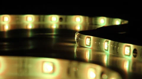 Strip of LEDs change colors Stock-Footage 56909966