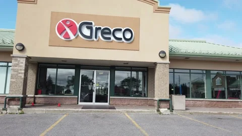 Strip mall 4K Stock Footage 136907774