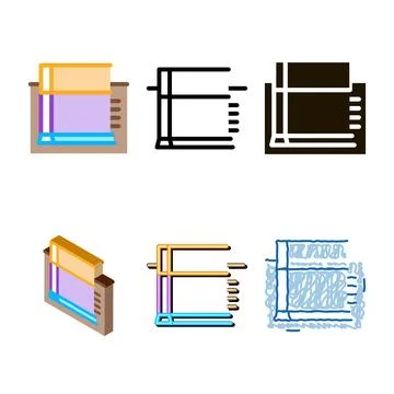 Strip modern foundation icon vector outline Ilustración de archivo