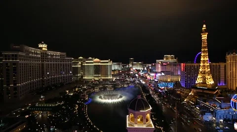 The Strip, at night Stock Footage 49447939