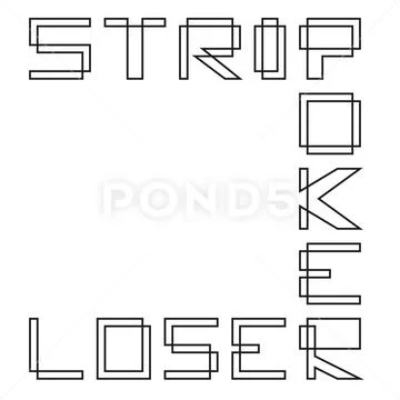 STRIP POKER LOSER Stock Illustration