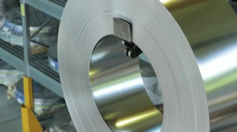Strip steel Vídeo Stock 11899291