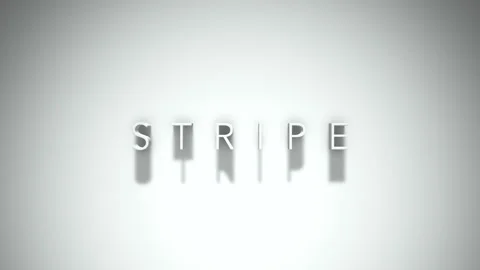 Stripe 3D title animation with shadows on a white background Stock Footage 296051056