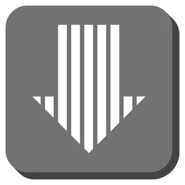 Stripe Arrow Down Rounded Square Vector Icon 스톡 일러스트