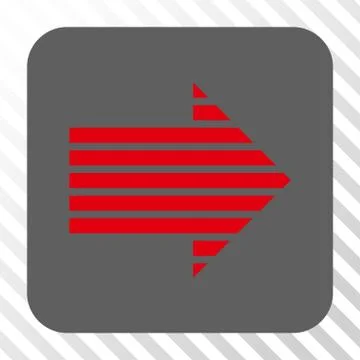 Stripe Arrow Right Rounded Square Button Illustrazione stock