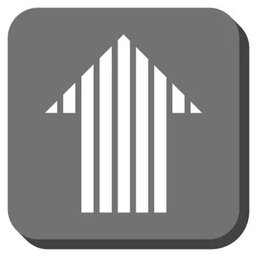 Stripe Arrow Up Rounded Square Vector Icon Stock Illustration