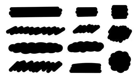 Stripe brush marks, stain ink, stain brush shape hand drawn, ink paint spla.. Stock Illustration