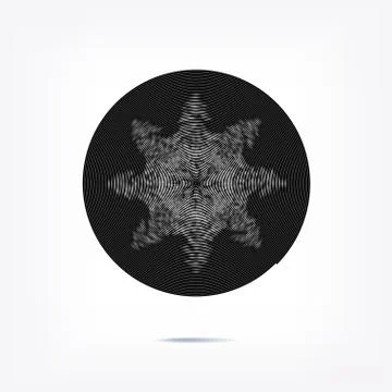 Stripe circle background, abstract pattern. Radial graphic element. Stock Illustration