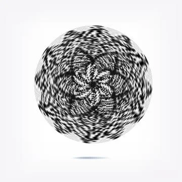 Stripe circle background, abstract pattern. Radial graphic element. Stock Illustration
