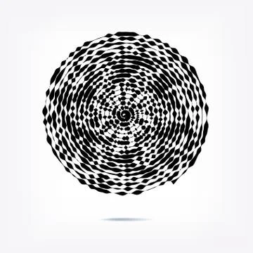 Stripe circle background, abstract pattern. Radial graphic element. イラスト素材