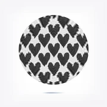 Stripe circle background, abstract pattern. Radial graphic element. Stock Illustration
