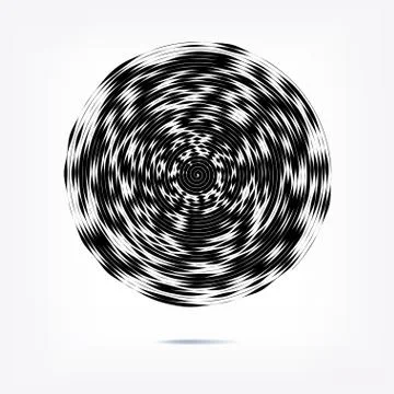Stripe circle background, abstract pattern. Radial graphic element. Stock Illustration