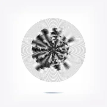 Stripe circle background, abstract pattern. Radial graphic element. Illustrazione stock